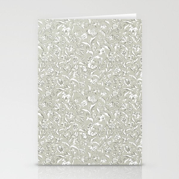 Painterly Florals - Sage Stationery Card Gallery Image 2