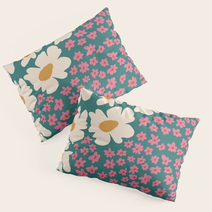 Pop-art abstract flower 2 Pillow Sham Gallery Image 3