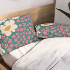 Pop-art abstract flower 2 Pillow Sham Gallery Image 2