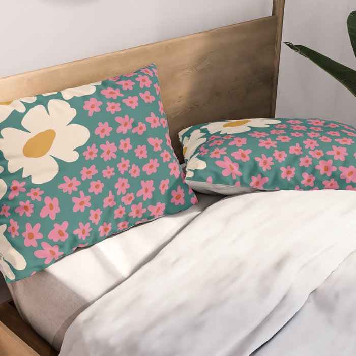 Pop-art abstract flower 2 Pillow Sham Gallery Image 2