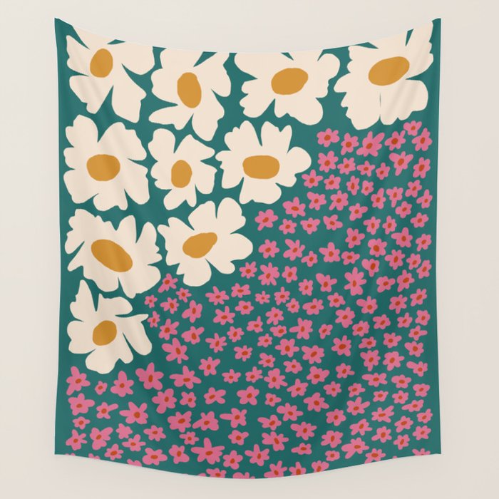 Pop-art abstract flower 2 Wall Tapestry Gallery Image 4