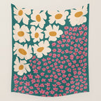 Pop-art abstract flower 2 Wall Tapestry Gallery Image 4