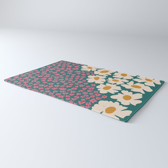 Pop-art abstract flower 2 Rug Gallery Image 3