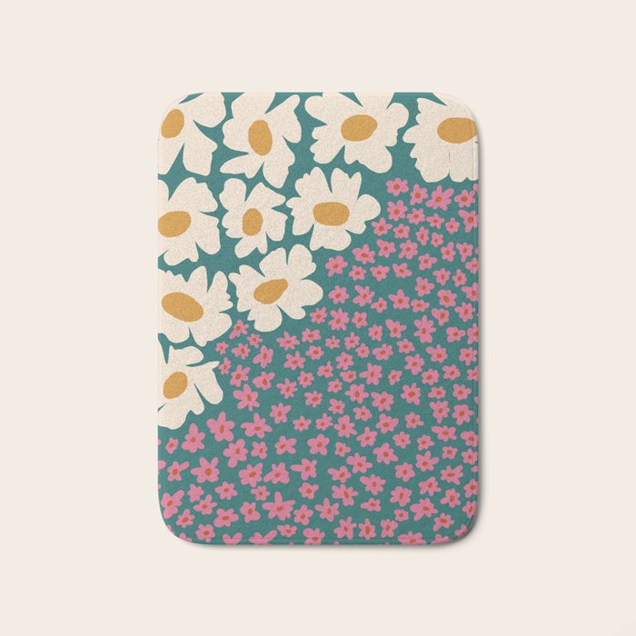 Pop-art abstract flower 2 Bath Mat Gallery Image 1