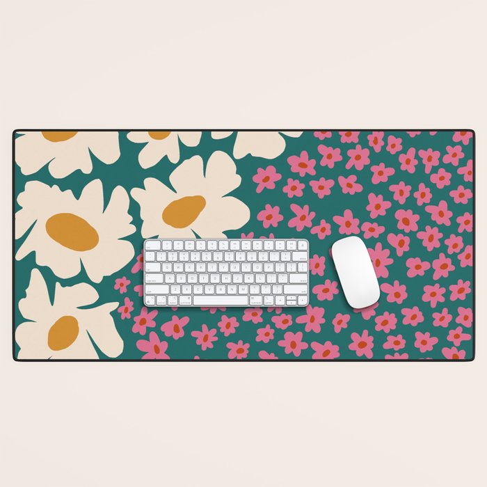 Pop-art abstract flower 2 Desk Mat Gallery Image 1