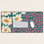 Pop-art abstract flower 2 Desk Mat Gallery Image 1
