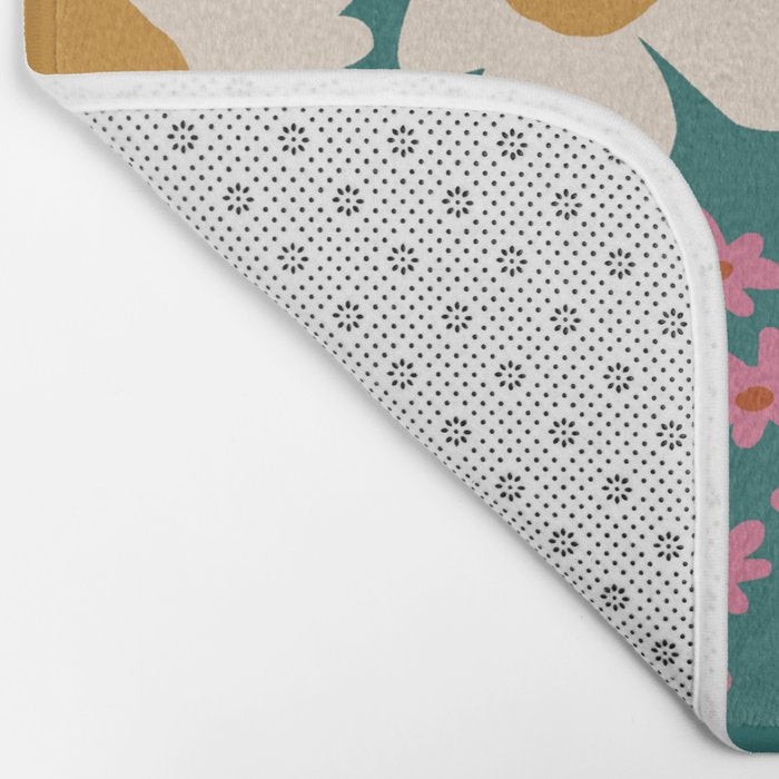 Pop-art abstract flower 2 Bath Mat Gallery Image 2