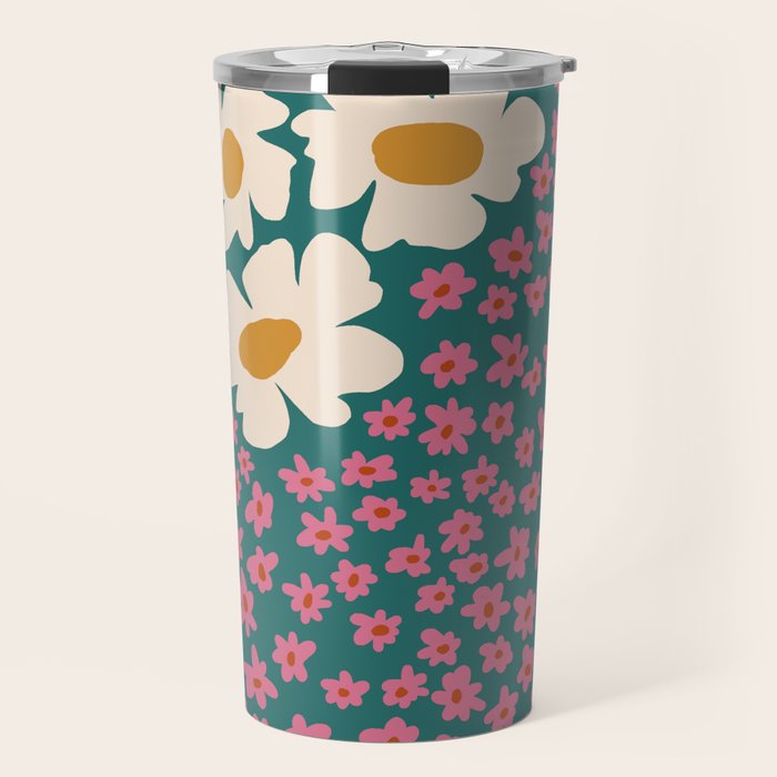Pop-art abstract flower 2 Travel Mug Gallery Image 1