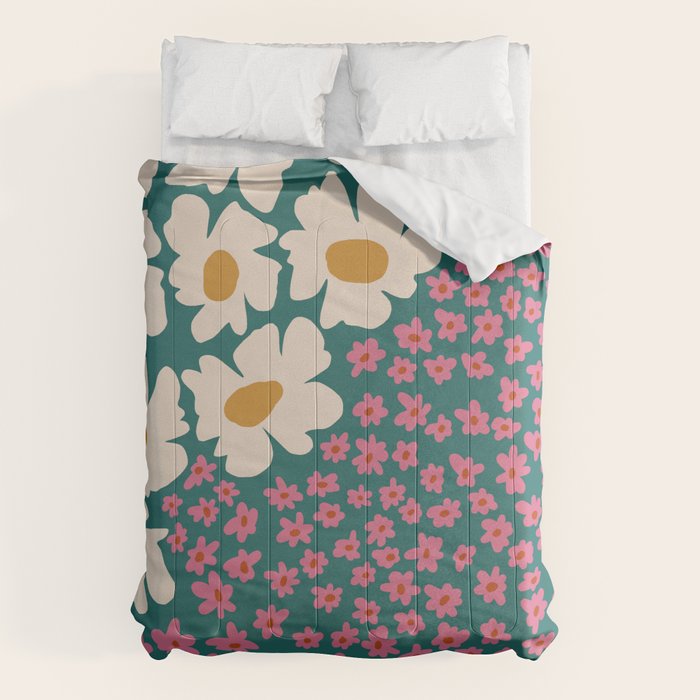 Pop-art abstract flower 2 Comforter Gallery Image 1