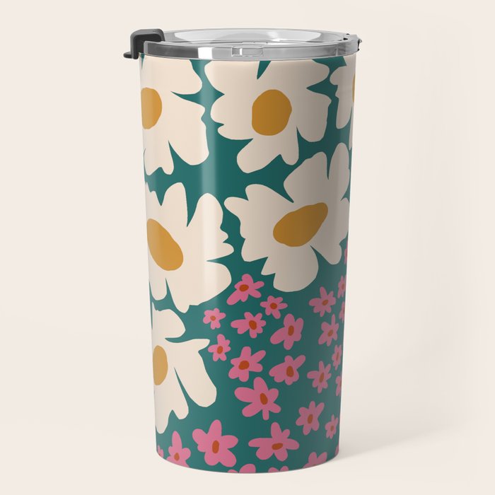 Pop-art abstract flower 2 Travel Mug Gallery Image 3
