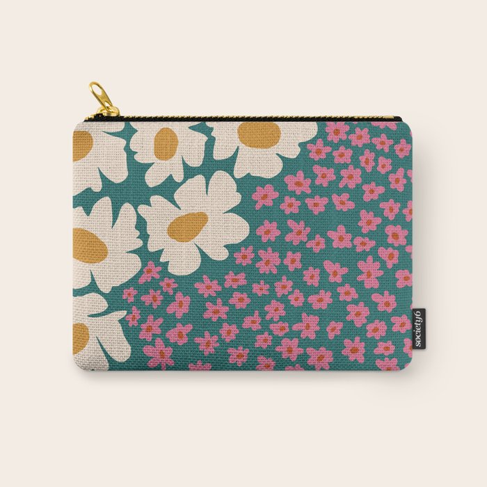 Pop-art abstract flower 2 Carry All Pouch Gallery Image 1