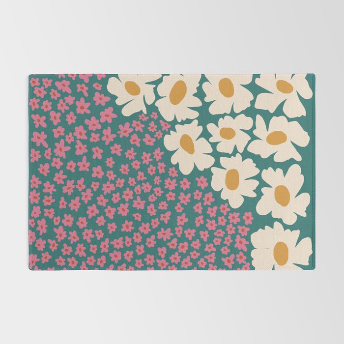 Pop-art abstract flower 2 Rug Gallery Image 2