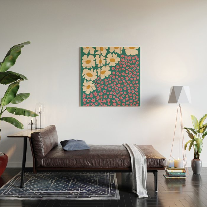 Pop-art abstract flower 2 Wood Wall Art Gallery Image 2