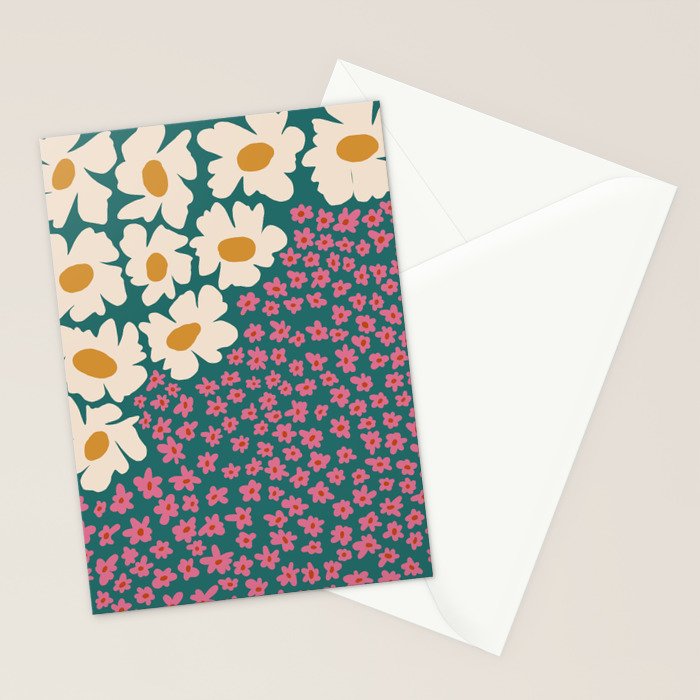 Pop-art abstract flower 2 Stationery Card Gallery Image 2