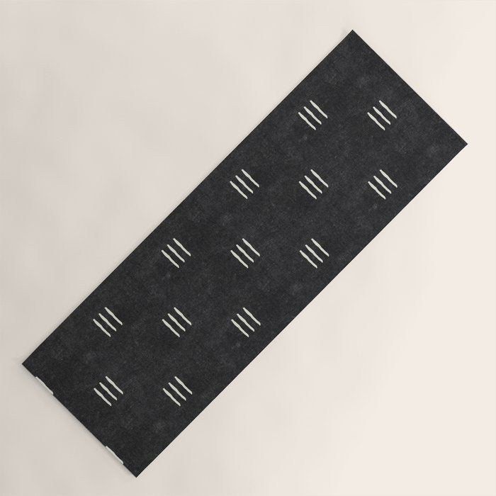 triple dash - onyx Yoga Mat Gallery Image 1