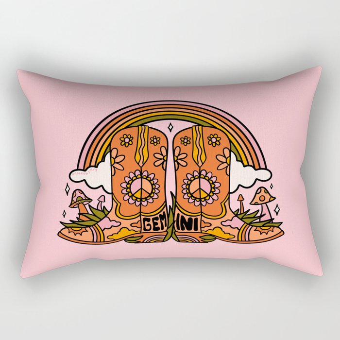 Gemini Cowboy Boots Rectangular Pillow Gallery Image 2