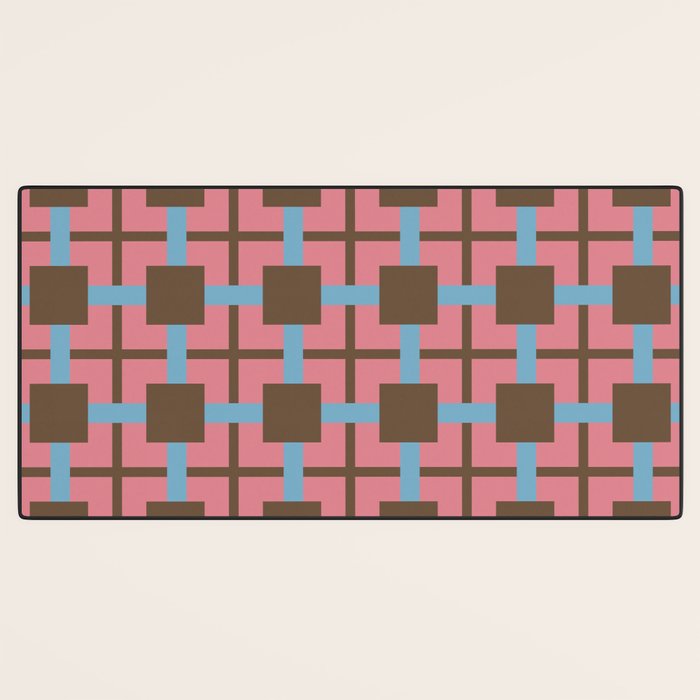 Geometric Warm Revival Block Desk Mat Gallery Image 3