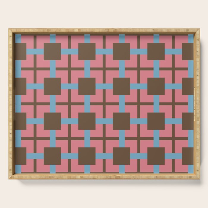 Geometric Warm Revival Block Serving Tray Gallery Image 1