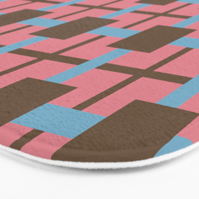Geometric Warm Revival Block Bath Mat Gallery Image 3
