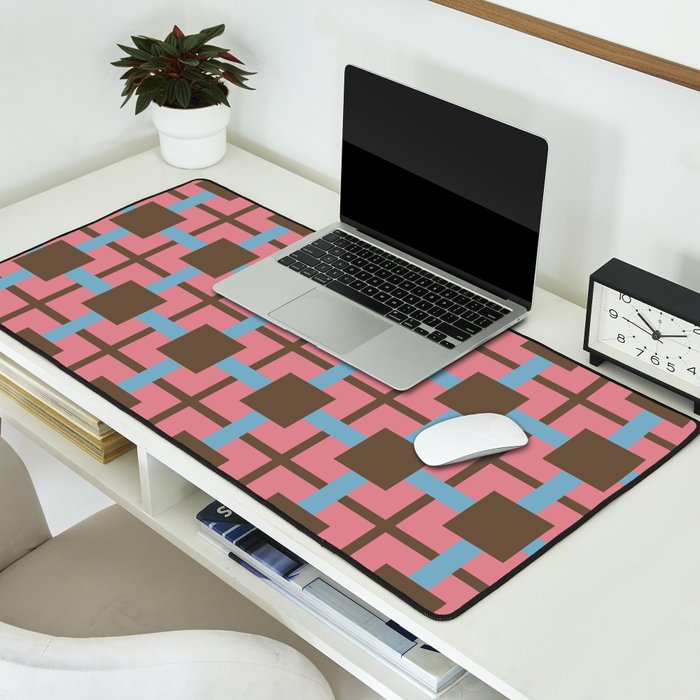 Geometric Warm Revival Block Desk Mat Gallery Image 2