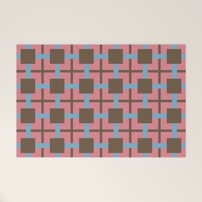 Geometric Warm Revival Block Welcome Mat Gallery Image 1