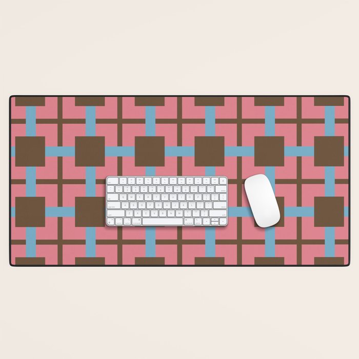 Geometric Warm Revival Block Desk Mat Gallery Image 1