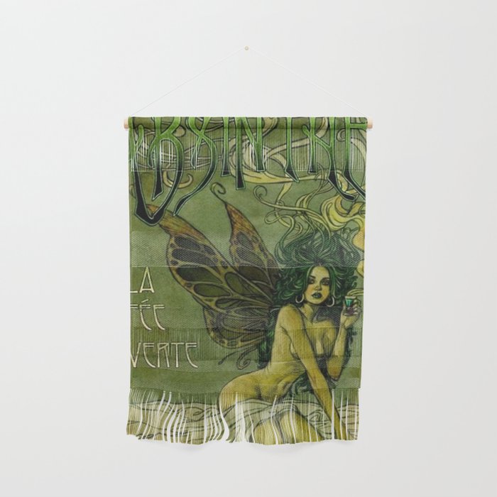 Vintage Parisian Green Fairy Absinthe Alcoholic Aperitif Advertisement Poster Wall Hanging Gallery Image 1