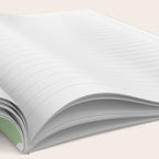 Mod Swirl Retro Abstract Pattern in Olive Sage Green and Light Blue Notebook Gallery Image 2