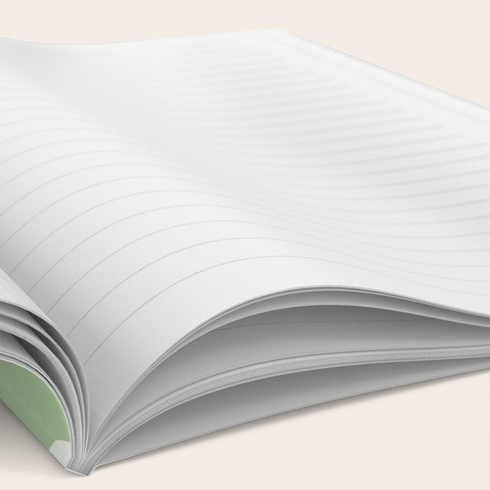 Mod Swirl Retro Abstract Pattern in Olive Sage Green and Light Blue Notebook Gallery Image 2