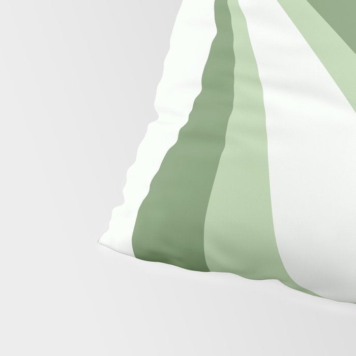 Mod Swirl Retro Abstract Pattern in Olive Sage Green and Light Blue Pillow Sham Gallery Image 4