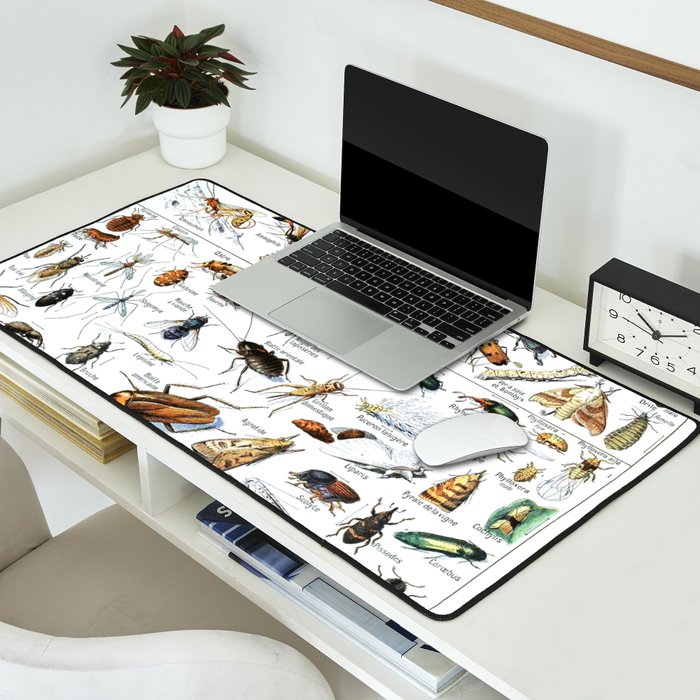 Insects Illustrations by Millot and Larousse Desk Mat Gallery Image 2