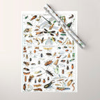 Insects Illustrations by Millot and Larousse Wrapping Paper Gallery Image 1