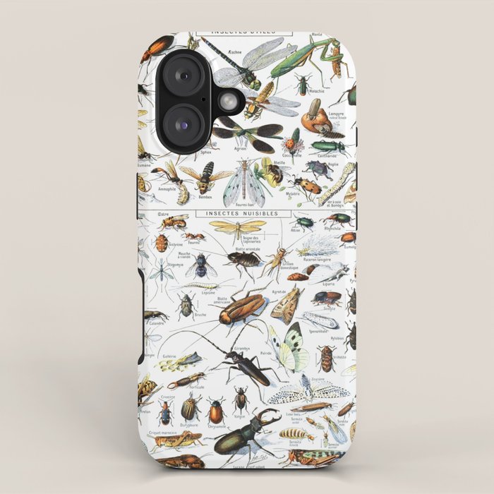 Insects Illustrations by Millot and Larousse iPhone Case Gallery Image 1