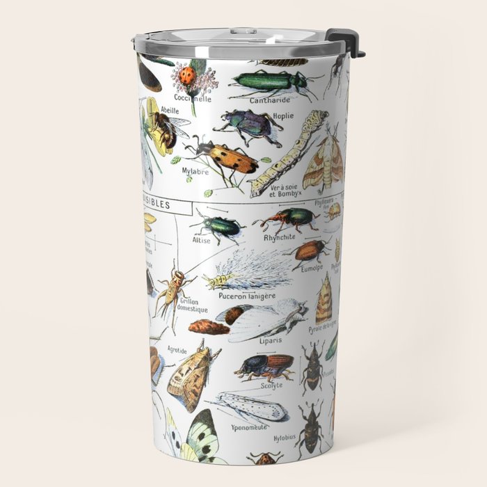 Insects Illustrations by Millot and Larousse Travel Mug Gallery Image 2