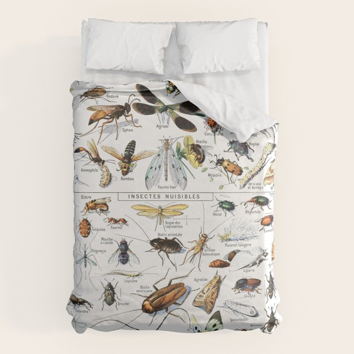 Insects Illustrations by Millot and Larousse Duvet Cover Gallery Image 6