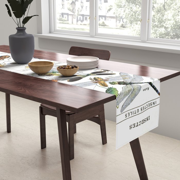 Insects Illustrations by Millot and Larousse Table Runner Gallery Image 2