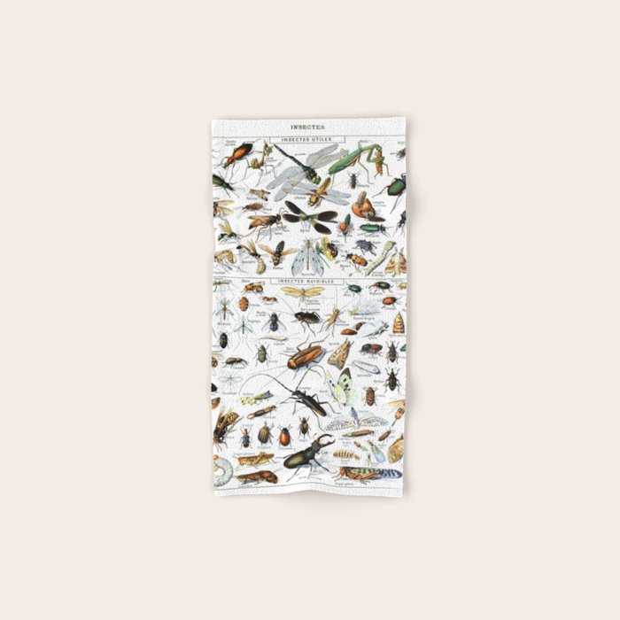Insects Illustrations by Millot and Larousse Bath Towel Gallery Image 1