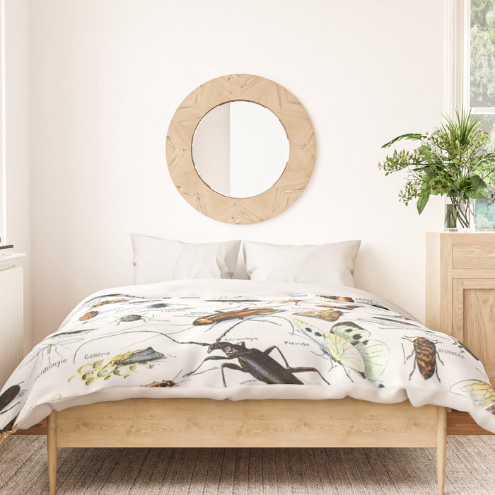 Insects Illustrations by Millot and Larousse Duvet Cover Gallery Image 3