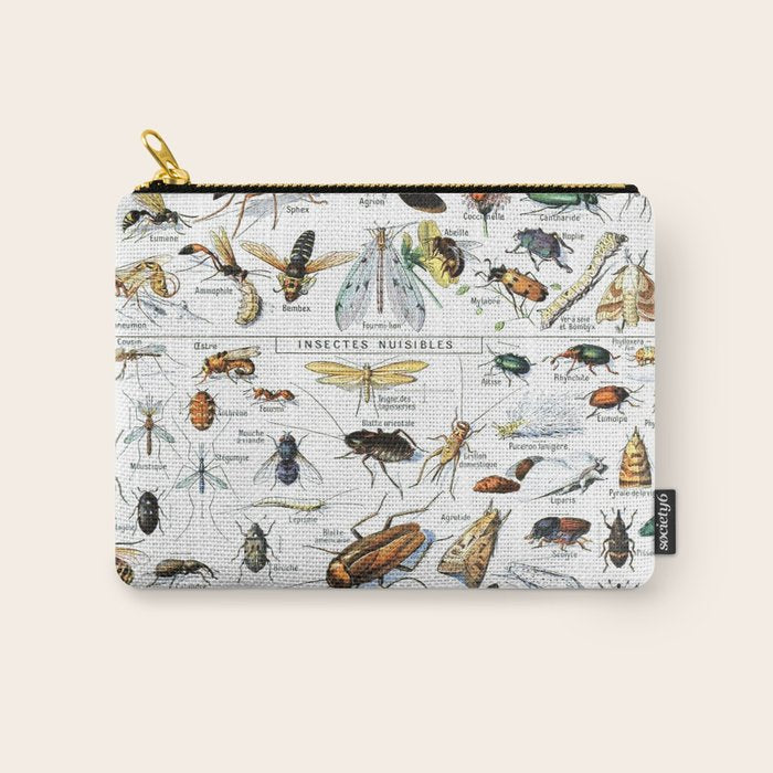 Insects Illustrations by Millot and Larousse Carry All Pouch Gallery Image 1