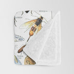 Insects Illustrations by Millot and Larousse Throw Blanket Gallery Image 3