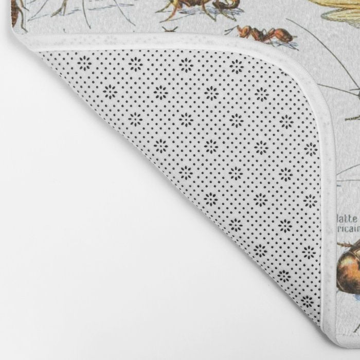 Insects Illustrations by Millot and Larousse Bath Mat Gallery Image 2
