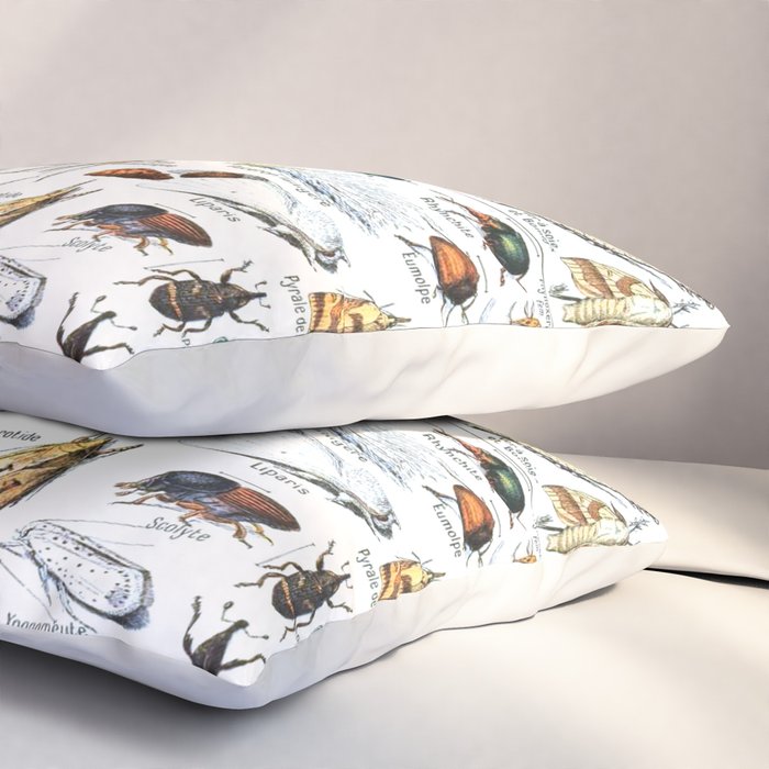 Insects Illustrations by Millot and Larousse Pillow Sham Gallery Image 3