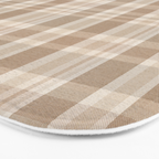 Plaid Prints, Brown and Beige Bath Mat Gallery Image 3
