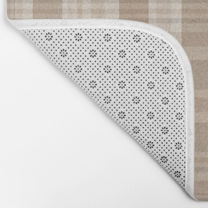 Plaid Prints, Brown and Beige Bath Mat Gallery Image 2