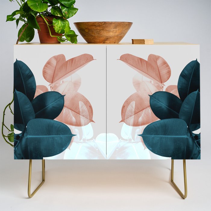 Blush & Blue Leaves Credenza Gallery Image 1