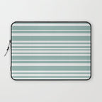 Classic Stripes XXXVII - Sage Green Laptop Sleeve Gallery Image 1