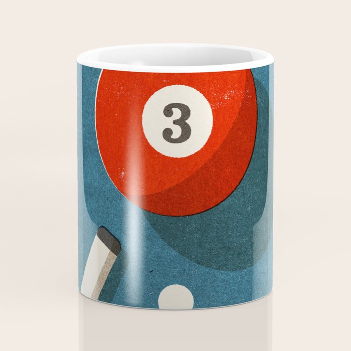 BILLIARDS / Ball 3 Coffee Mug Gallery Image 4