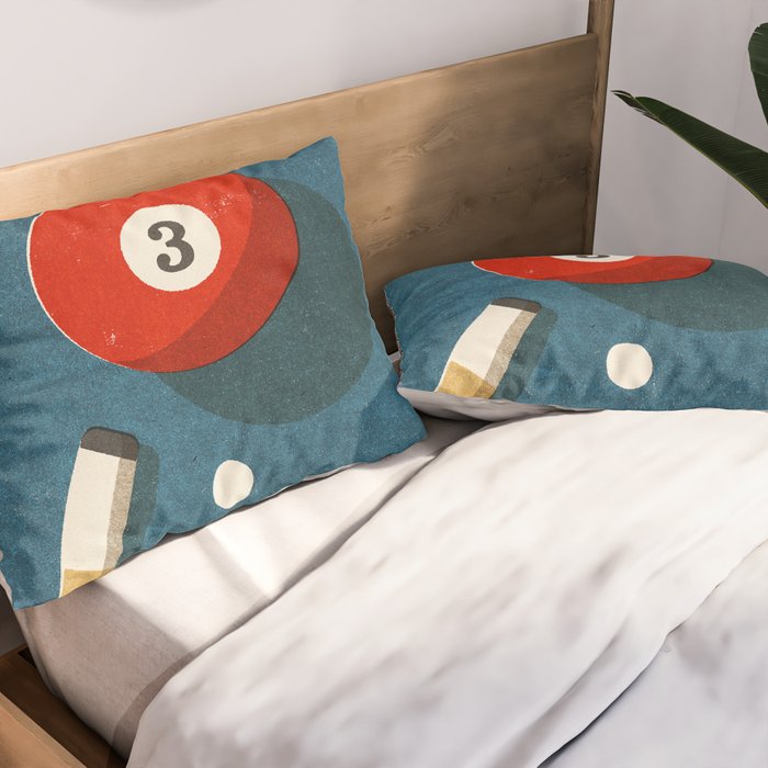 BILLIARDS / Ball 3 Pillow Sham Gallery Image 2