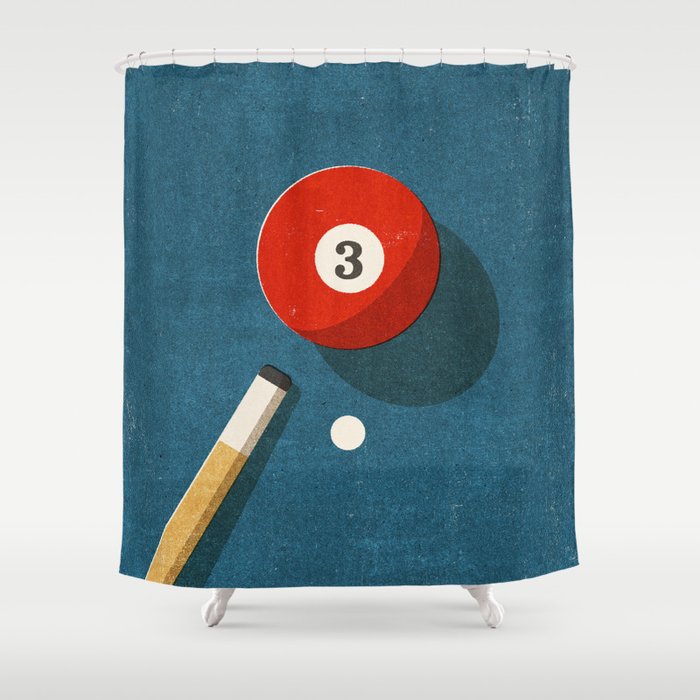 BILLIARDS / Ball 3 Shower Curtain Gallery Image 1