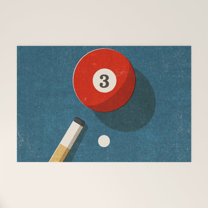 BILLIARDS / Ball 3 Welcome Mat Gallery Image 1